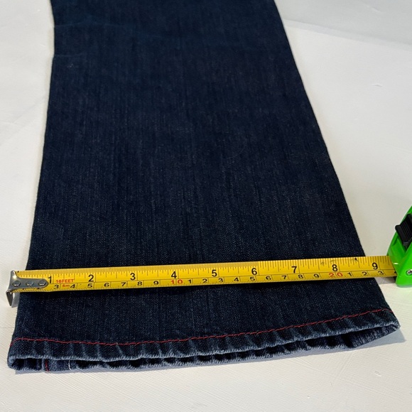 Men's TRUE RELIGION STRAIGHT LEG Dark Blue Jeans with accent trim - Picture 10 of 10